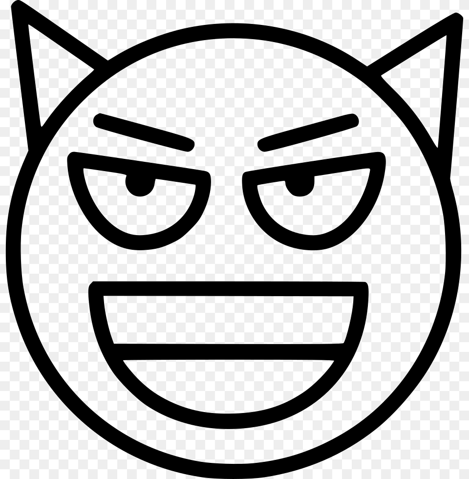 Devil Smiley Face With Horns, Logo, Stencil, Ammunition, Grenade Png