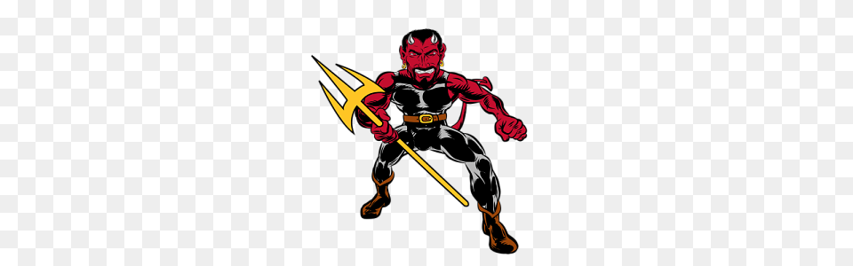 Devil Standing Trident Pitchfork, Adult, Male, Man, Person Free Png Download