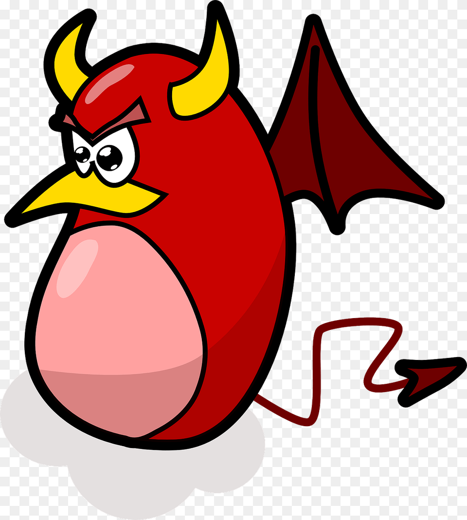 Devil Wings Red Free Picture Evil Clip Art, Animal, Beak, Bird, Dynamite Png
