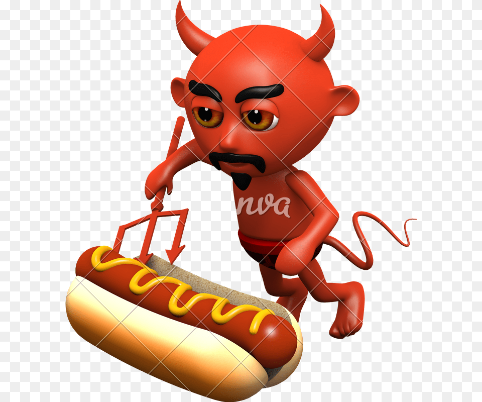 Devil With A Hot Dog, Food, Hot Dog, Baby, Person Free Png