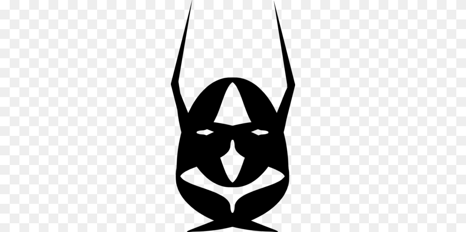 Devilish Mask Clipart, Gray Png