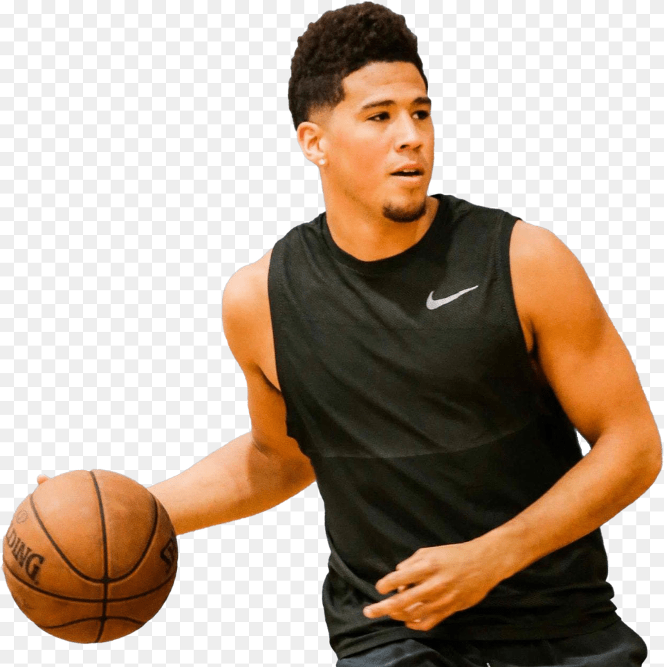 Devin Booker Transparent Dribble Basketball, Ball, Basketball (ball), Sport, Person Free Png Download
