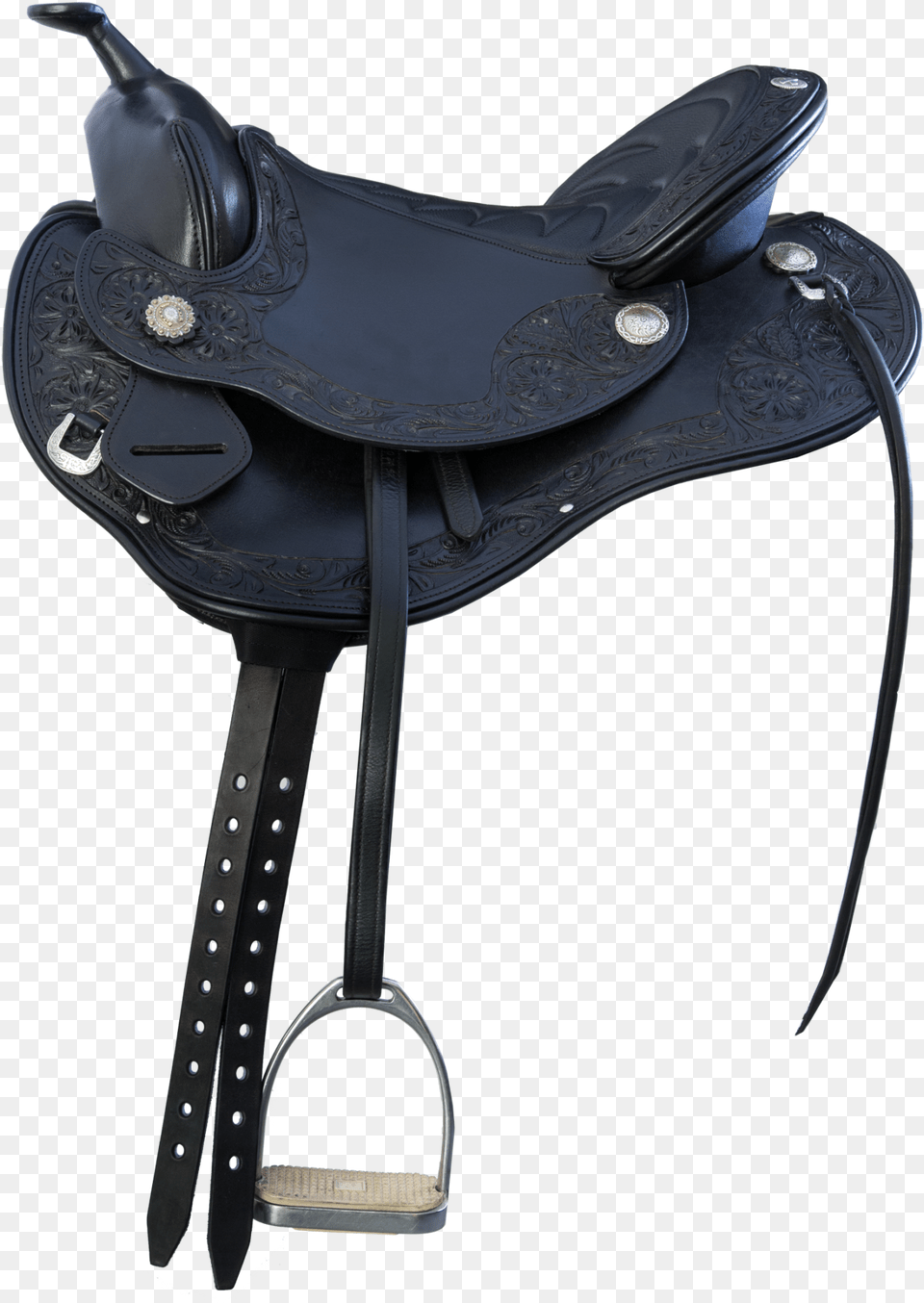 Devin Western Trail Saddle English Stirrups On A Western Saddle, Blade, Dagger, Knife, Weapon Png Image