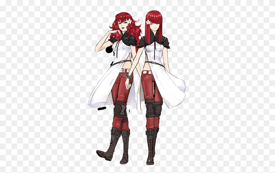 Devola Popola Game Concept Art Character Concept Nier Automata Devola And Popola, Book, Clothing, Comics, Costume Free Png Download