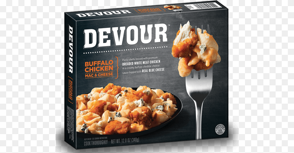 Devour Buffalo Chicken Mac And Cheese, Cutlery, Fork, Food, Sandwich Free Png Download