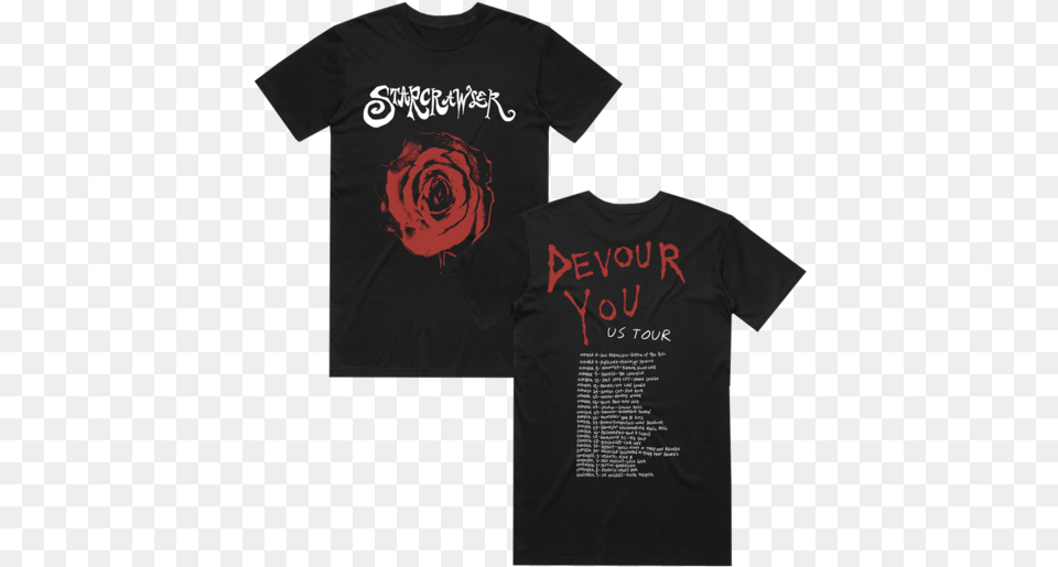 Devour You Tour Tee Phases Chase Atlantic Shirt, Clothing, T-shirt, Flower, Plant Free Png