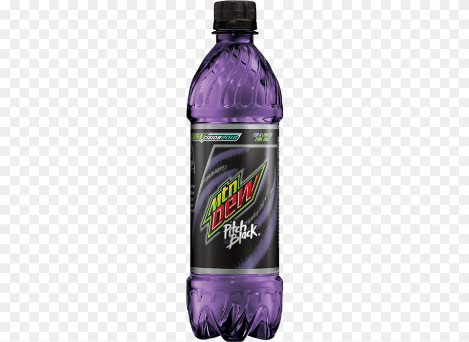 Dew Pitchblk Mountain Dew Pitch Black 355ml X, Bottle, Beverage, Pop Bottle, Soda Free Transparent Png