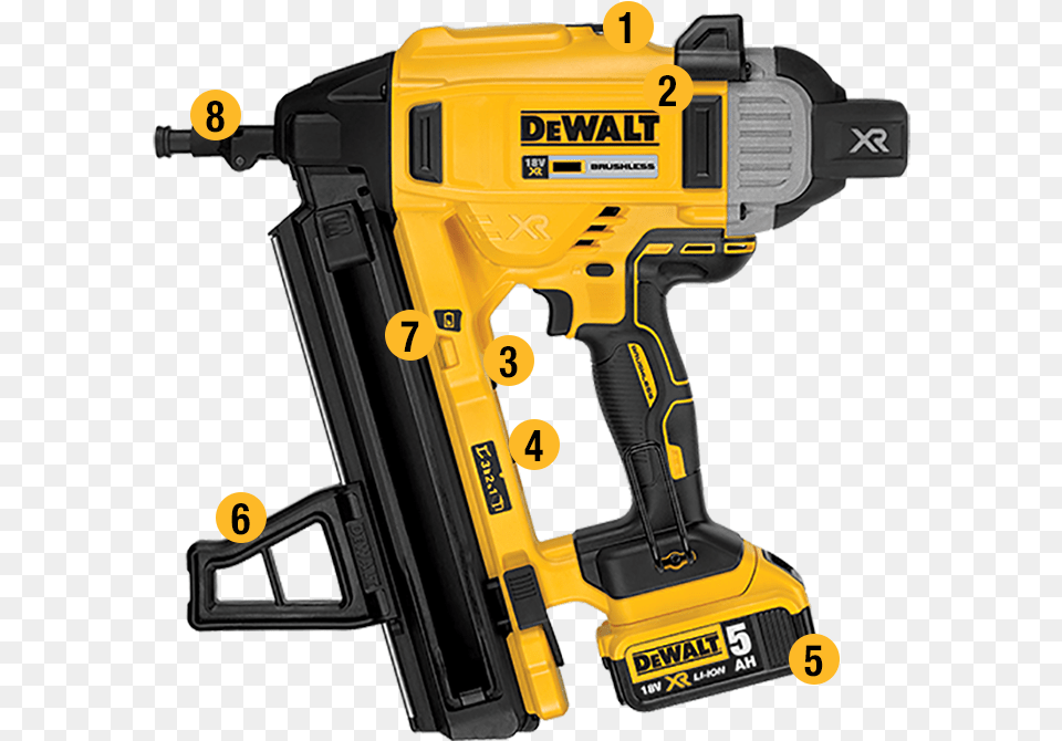 Dewalt Steel Nail Gun Cartoons Dewalt Concrete Nailer, Device, Power Drill, Tool Png Image