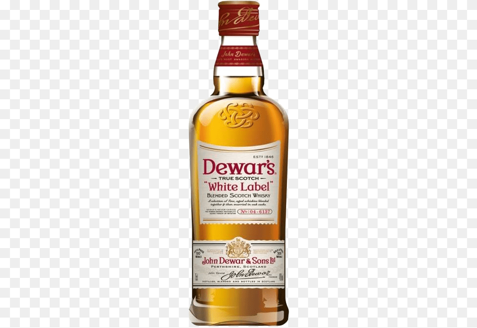 Dewars White Label Blended Scotch Whisky White Label Whisky, Alcohol, Beverage, Liquor, Food Free Transparent Png