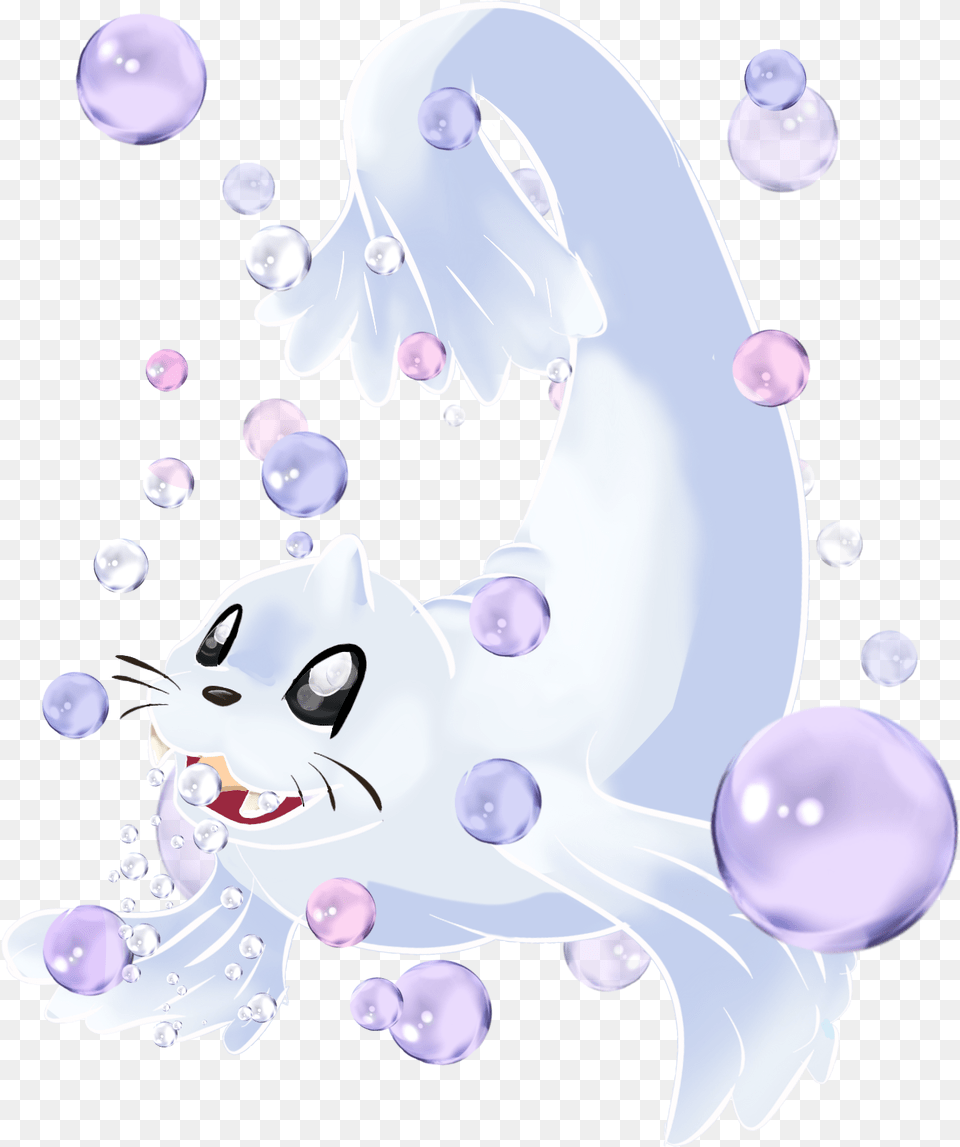 Dewgong Used Bubble Beam By Thewarriorartist Cartoon, Chandelier, Lamp, Purple Png