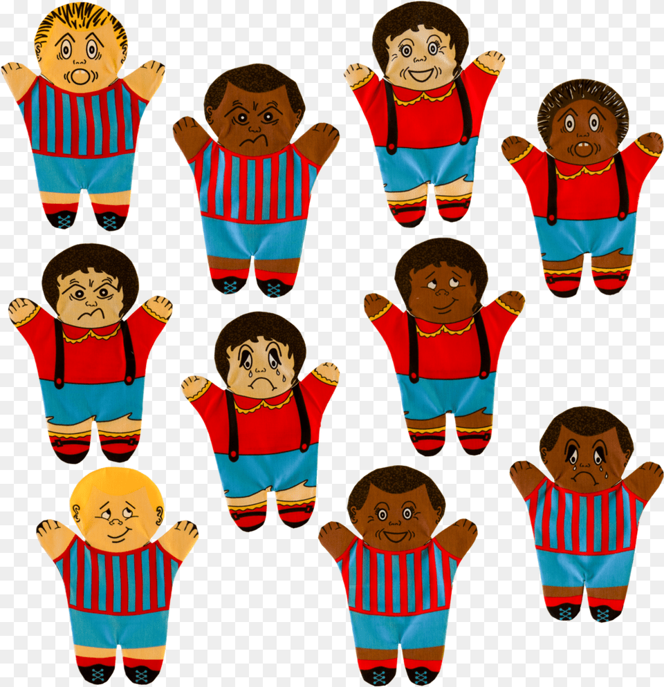 Dexter Educational Play Problem Solving Set Of 10 Puppets Feelings Puppets, Baby, Person, Face, Head Png Image