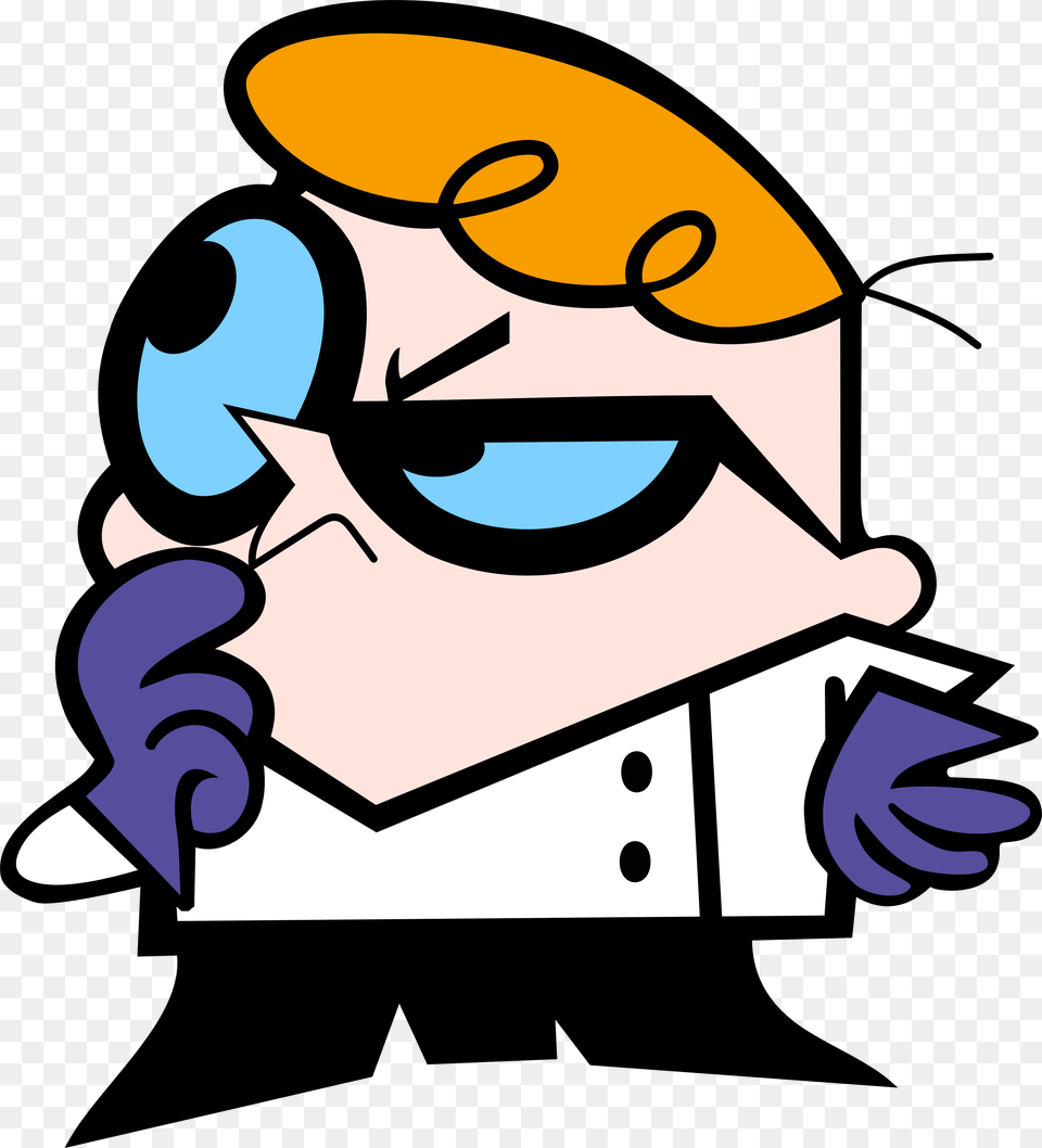 Dexter Thinking Cartoon Network Mad Scientist, Cleaning, Person, Dynamite, Weapon Free Png