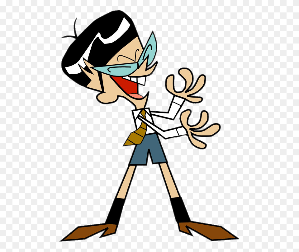 Dexters Laboratory Character Mandark Crazy Laugh, Cartoon, Person, Cleaning Free Png Download