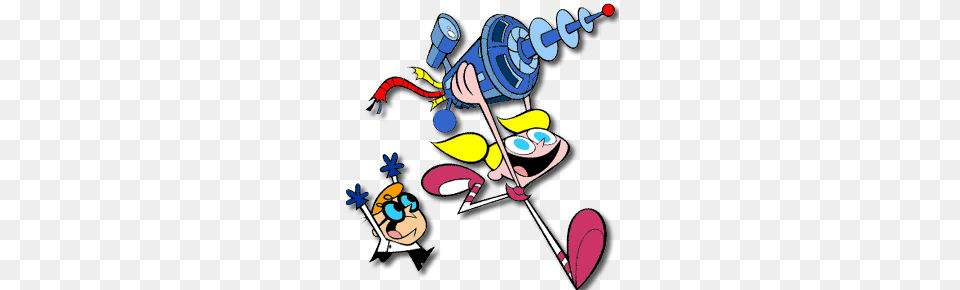 Dexters Laboratory Dee Dee Stealing Device, Art, Graphics, Cleaning, Person Free Png