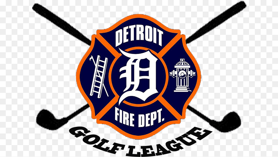 Dfd Golf League Logo Cropped Detroit Fire Department Logo, Smoke Pipe, Symbol, Emblem Free Png Download