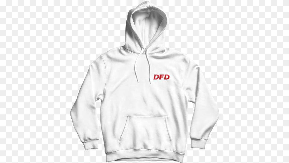 Dfd White Hoodie Does Dfd Stand For Danny Duncan, Clothing, Hood, Knitwear, Sweater Free Png Download