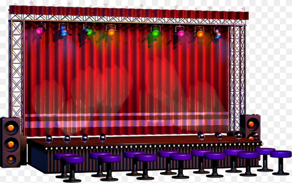 Dfd5 4331 8400 B630f5adc85a Freddy Fazbear39s Pizzeria Simulator Stage, Lighting, Theater, Indoors, Traffic Light Free Png Download