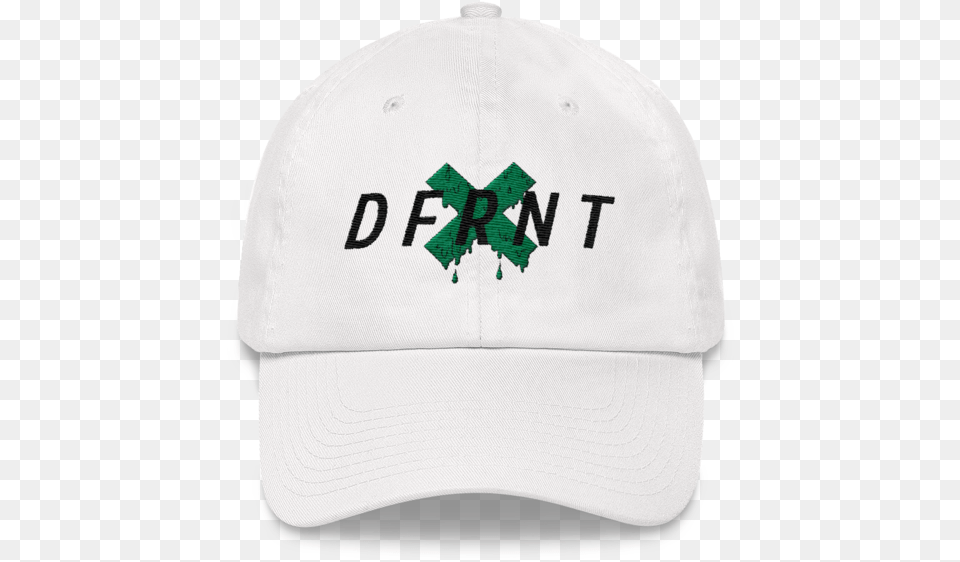 Dfrnt X Grime Dad Hat White Baseball Cap, Baseball Cap, Clothing, Hardhat, Helmet Free Png Download