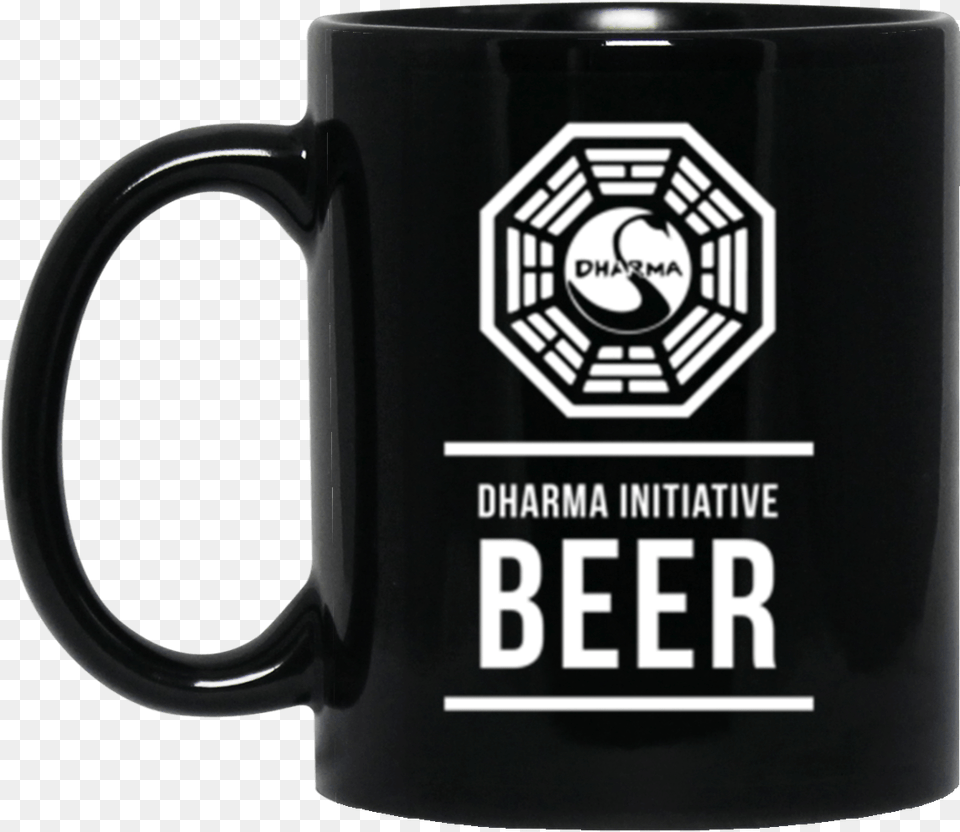 Dharma Beer Black Mug 11oz 2 Sided Dharma Initiative Apple, Cup, Beverage, Coffee, Coffee Cup Png