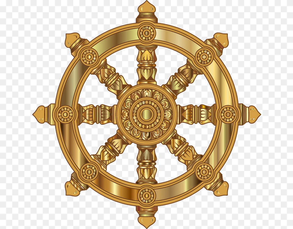 Dharma Clipart Chakra Wheel Of Buddhism, Badge, Logo, Symbol Free Png Download