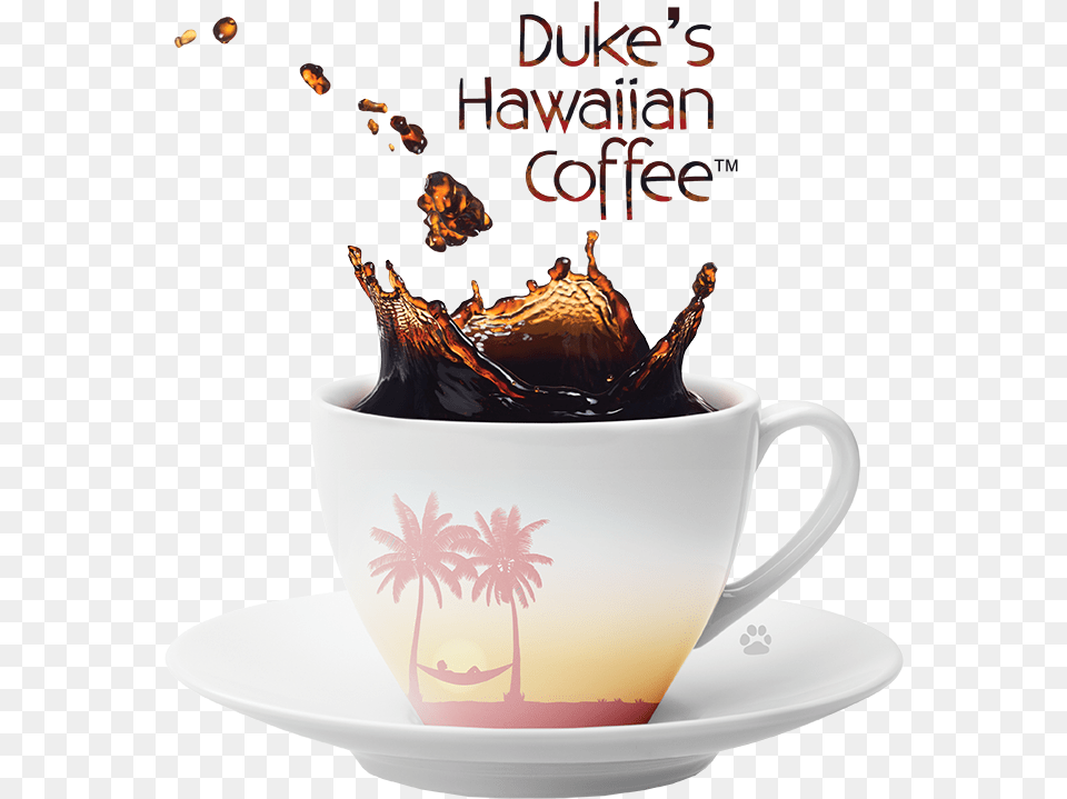 Dhc With Tm Fullsize Logo Duke39s Hawaiian Coffee, Cup, Saucer, Beverage, Coffee Cup Free Png Download