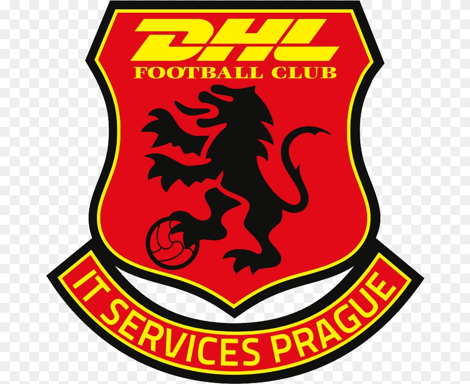 Dhl Its 11aside Amateur Football League In Prague Dhl Football, Logo, Emblem, Symbol, Badge Png Image