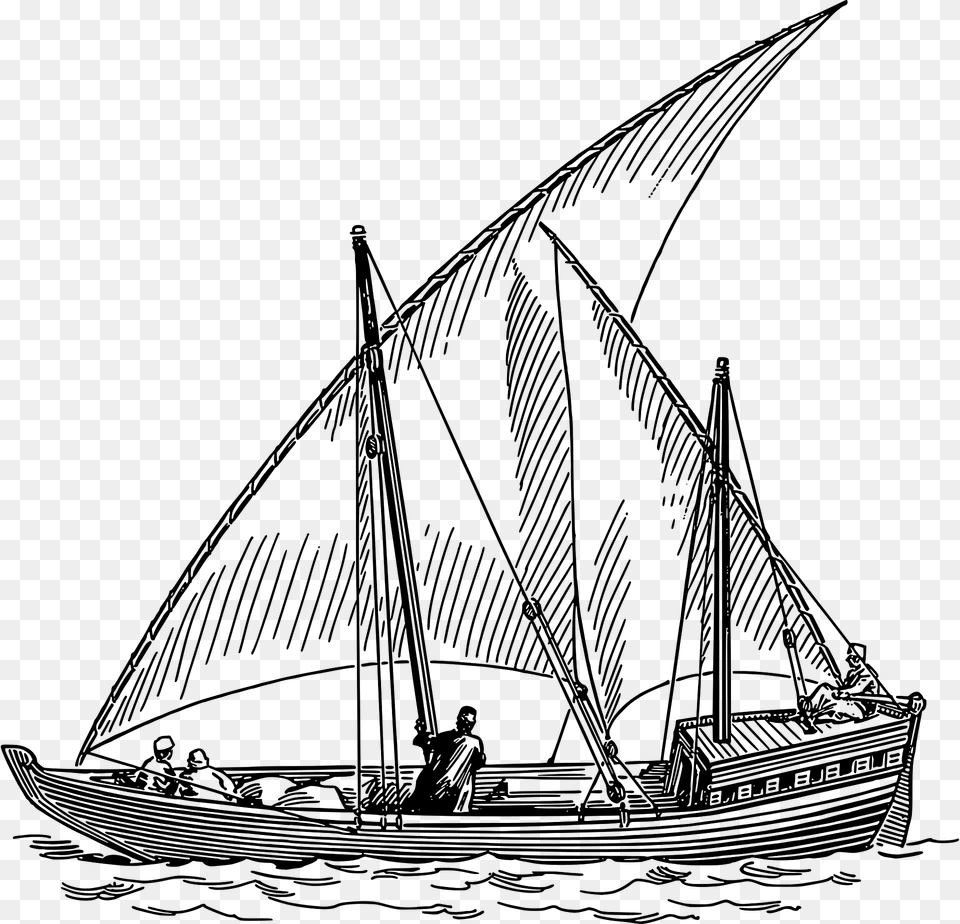 Dhow Clipart, Boat, Sailboat, Transportation, Vehicle Free Png