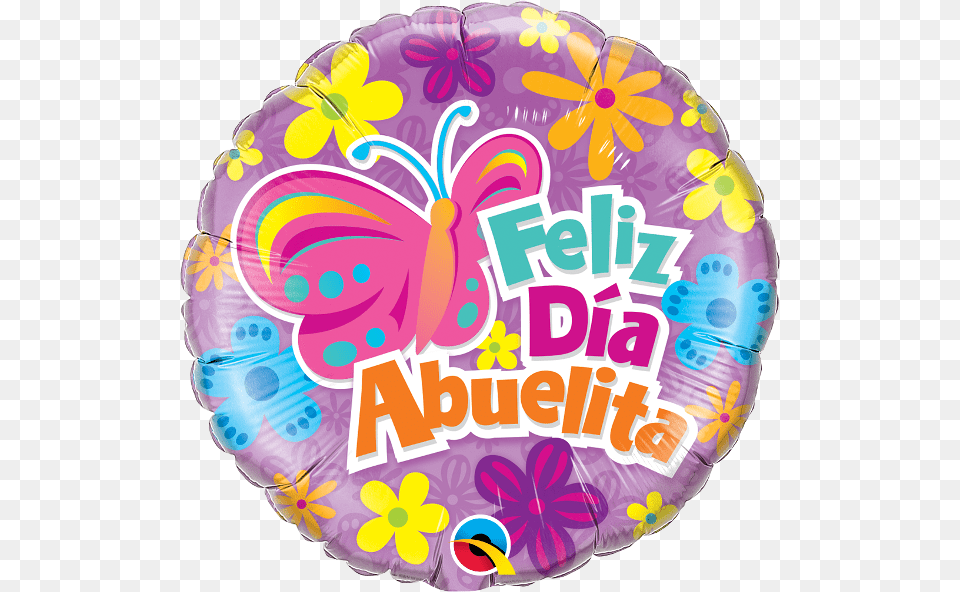 Dia De La Abuelita, Balloon, Birthday Cake, Cake, Cream Png Image