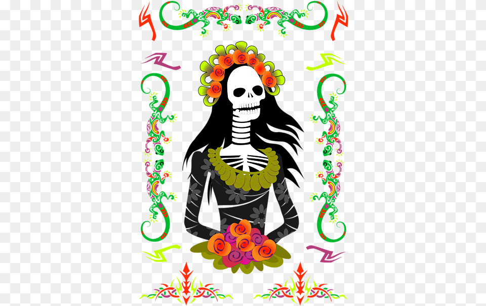 Dia De Los Muertos Birthday, Art, Graphics, Floral Design, Pattern Png Image