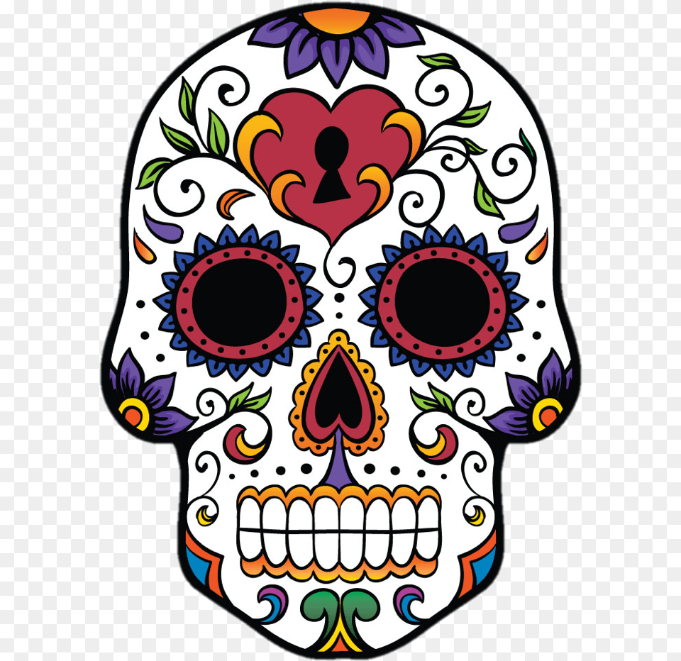 Dia De Los Muertos Clipart Day Of The Dead Skull Clipart, Pattern, Art, Animal, Bird Free Transparent Png