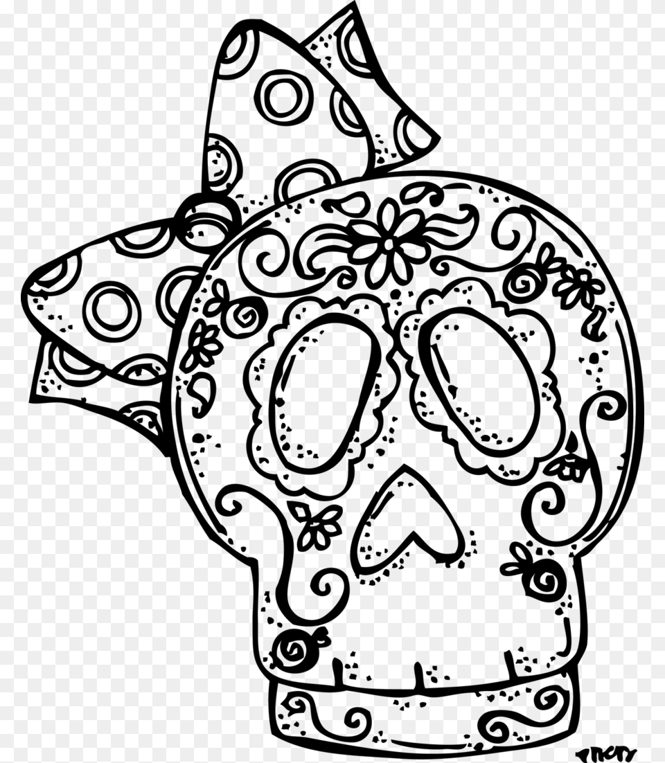 Dia De Los Muertos Coloring Faces Clipart Calavera Dia Dos Muertos Coloring Pages, Gray Free Png Download