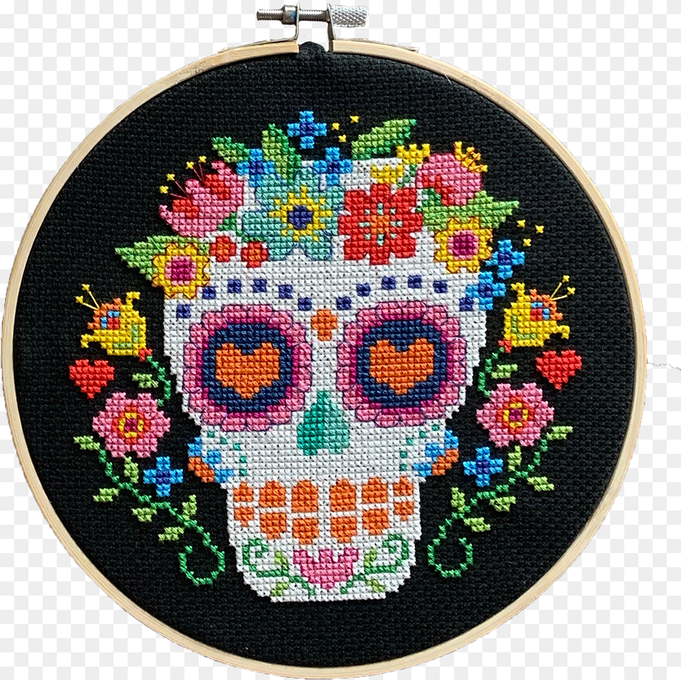 Dia De Los Muertos Cross Stitch, Embroidery, Pattern, Accessories, Bag Free Png Download
