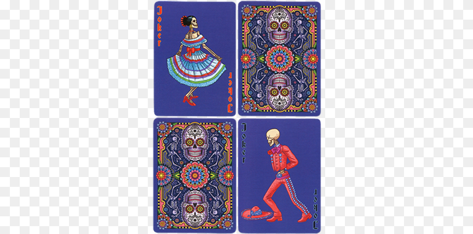 Dia De Los Muertos Painted Playing Card Dia De Los Muertos Painted Playing Card 2nd Edition, Pattern, Art, Person, Embroidery Free Png Download