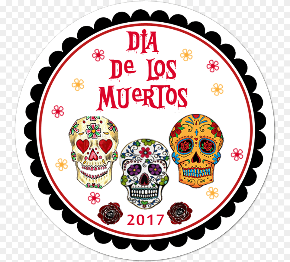Dia De Los Muertos Personalized Halloween Sticker Sticker Dia De Halloween, Food, Dessert, Cream, Cake Free Png