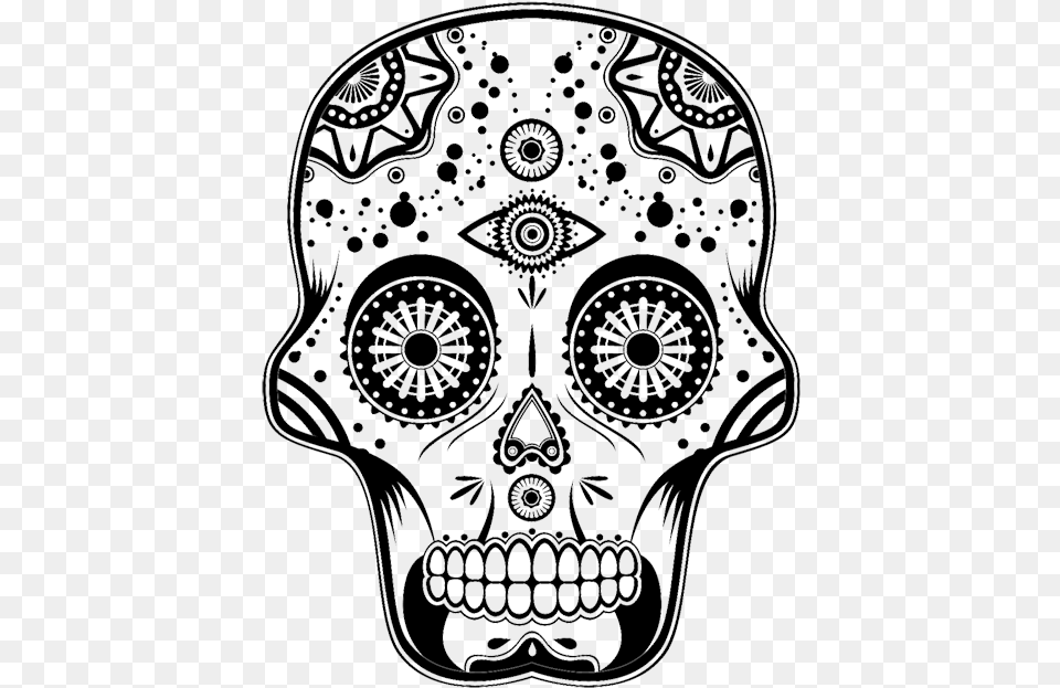 Dia De Los Muertos Skull, Art, Doodle, Drawing Free Transparent Png