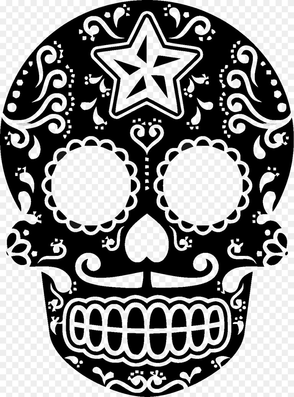 Dia De Los Muertos Skull Skull, Blackboard, Symbol, Emblem, Logo Png Image