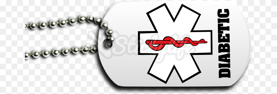 Diabetic Dog Tag Front, Accessories, Jewelry, Weapon Free Transparent Png
