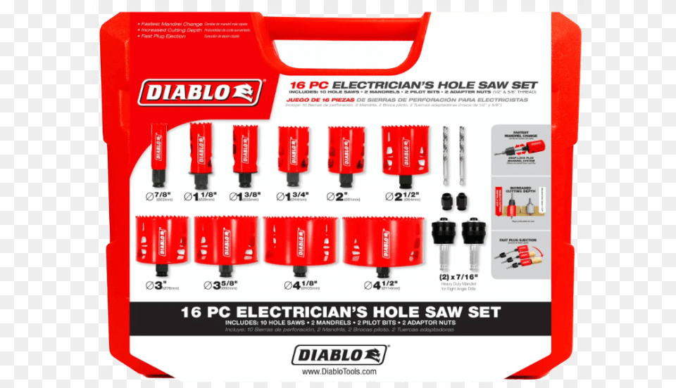 Diablo Hole Saw Set, Device, First Aid, Screwdriver, Tool Free Transparent Png