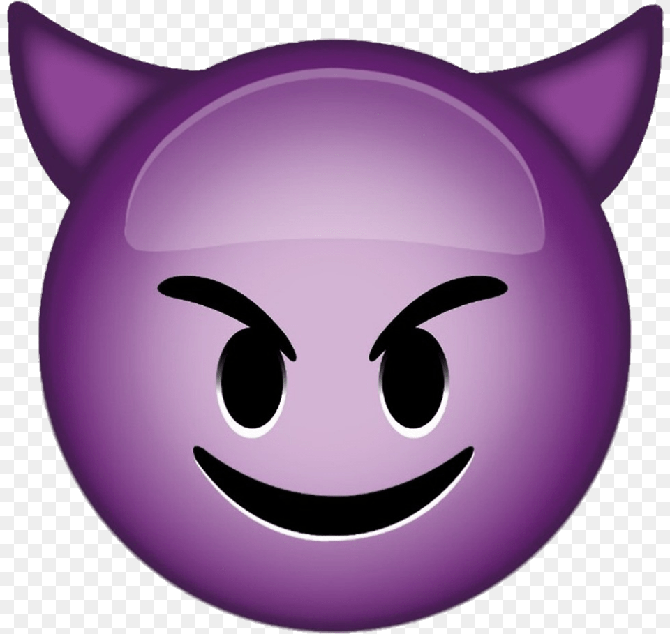 Diablo Morado Emoji Evil Emoji, Purple Png Image