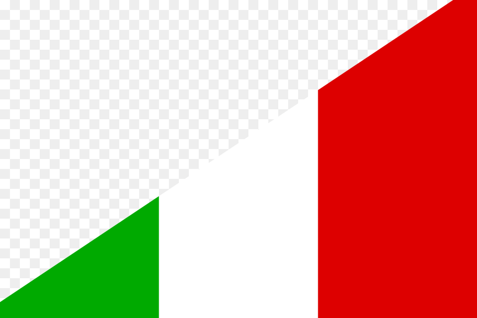 Diagonal Flag Italy Br Flag Flag, Triangle Free Png Download