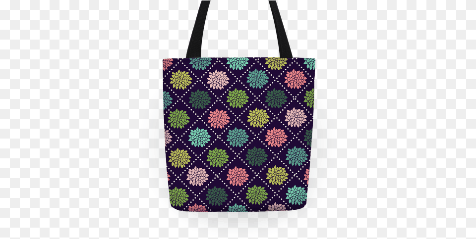 Diagonal Flower Pattern Tote Tote Bag, Accessories, Handbag, Purse, Tote Bag Png