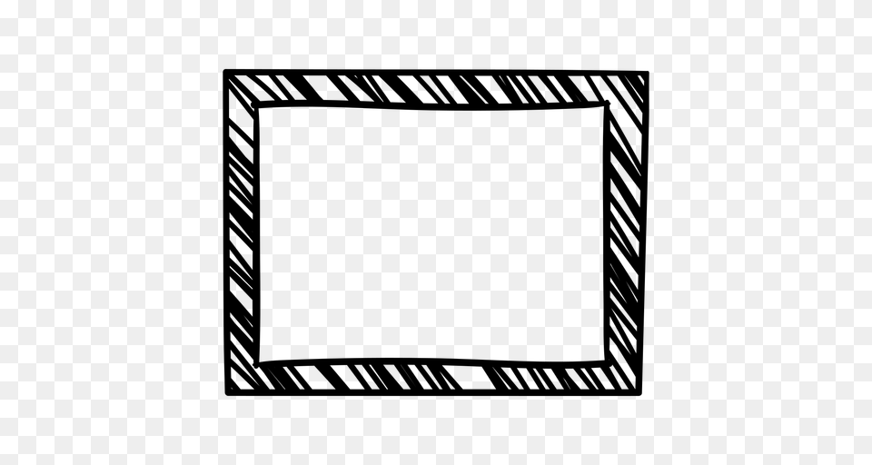 Diagonal Lines Frame Doodle, Gray Png