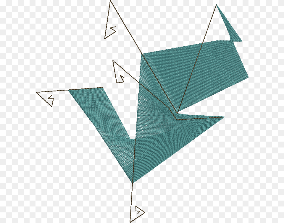 Diagonal Lines Splitting Graphic Embroidery Triangle, Art, Origami, Paper Png