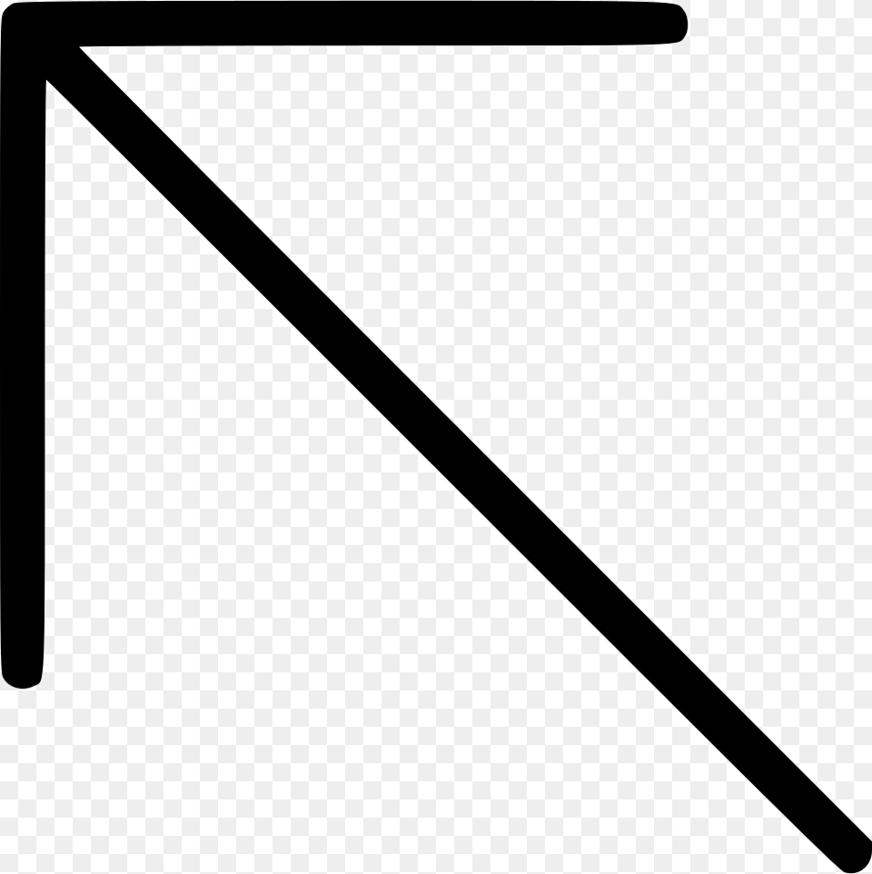 Diagonal North West Up Left Arrow Comments Arrow West North, Triangle, Blade, Dagger, Knife Free Png Download