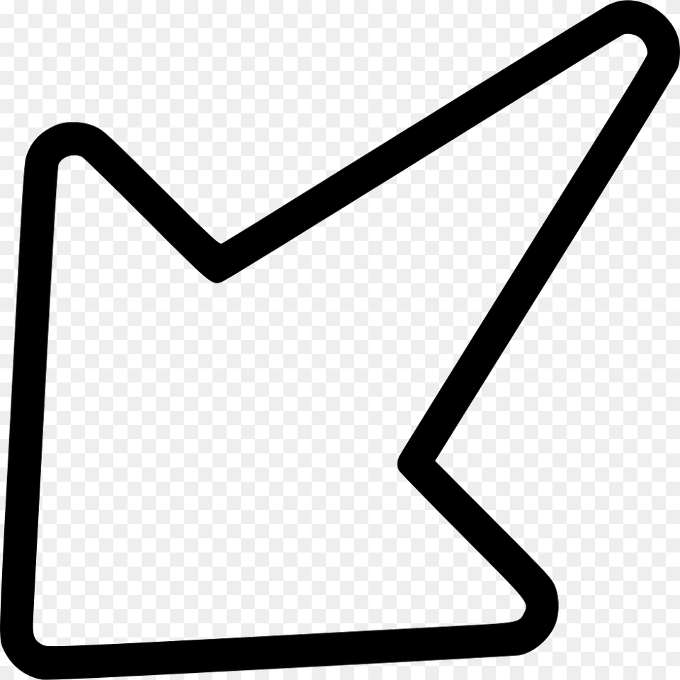 Diagonal South West Down Left Arrow, White Board, Symbol, Envelope Free Png