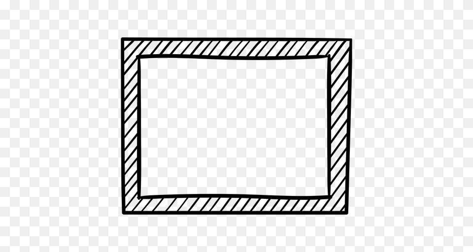 Diagonal Stripes Frame Doodle, Gray Png