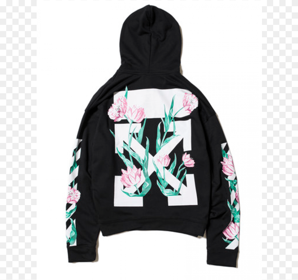 Diagonal Tulips Over Hoodie, Clothing, Hood, Knitwear, Sweater Png