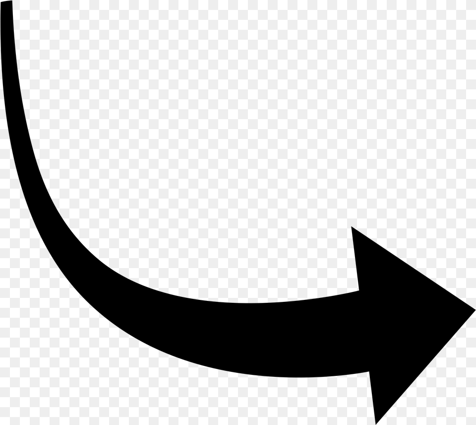 Diagram Computer Icons Royalty Clip Art Black Curve Arrow, Gray Free Png Download