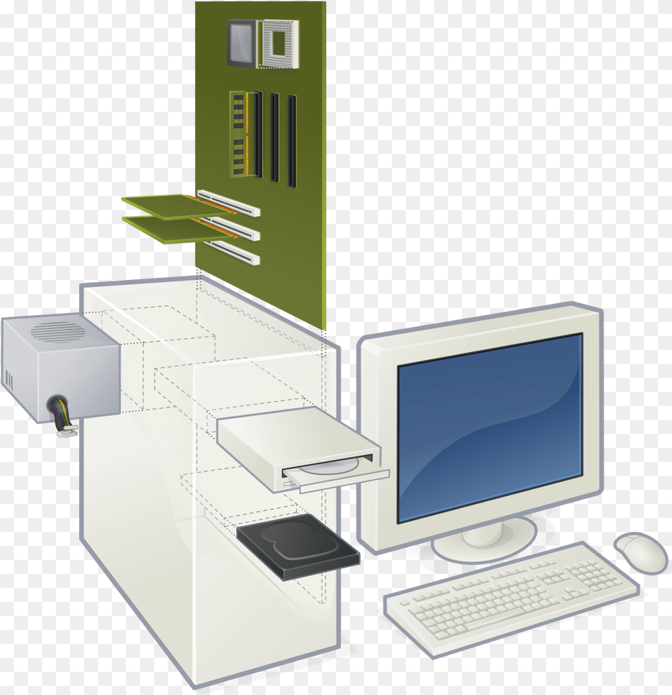 Diagram Of Hardware Components Of A Computer, Pc, Electronics, Computer Keyboard, Computer Hardware Free Png