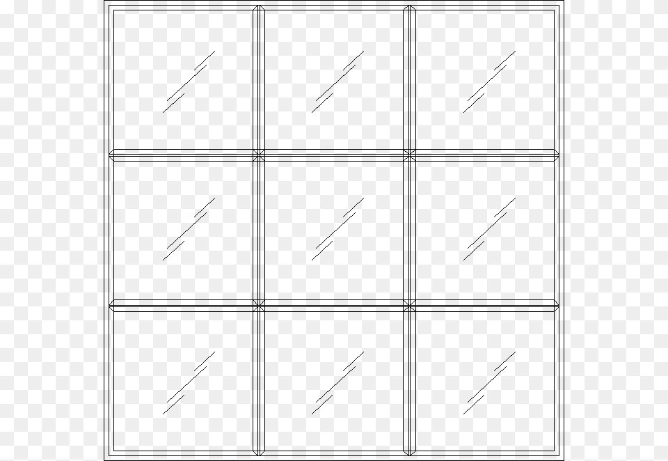 Diagram Of Portella Thermally Broken Fixed Window Line Art, Gray Free Transparent Png